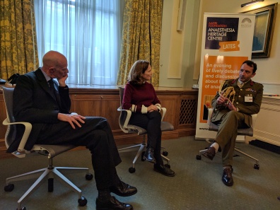 Lively panel discussion (L-R) Professor Roger Kneebone, Dr Emily Mayhew and Col Duncan Parkhouse